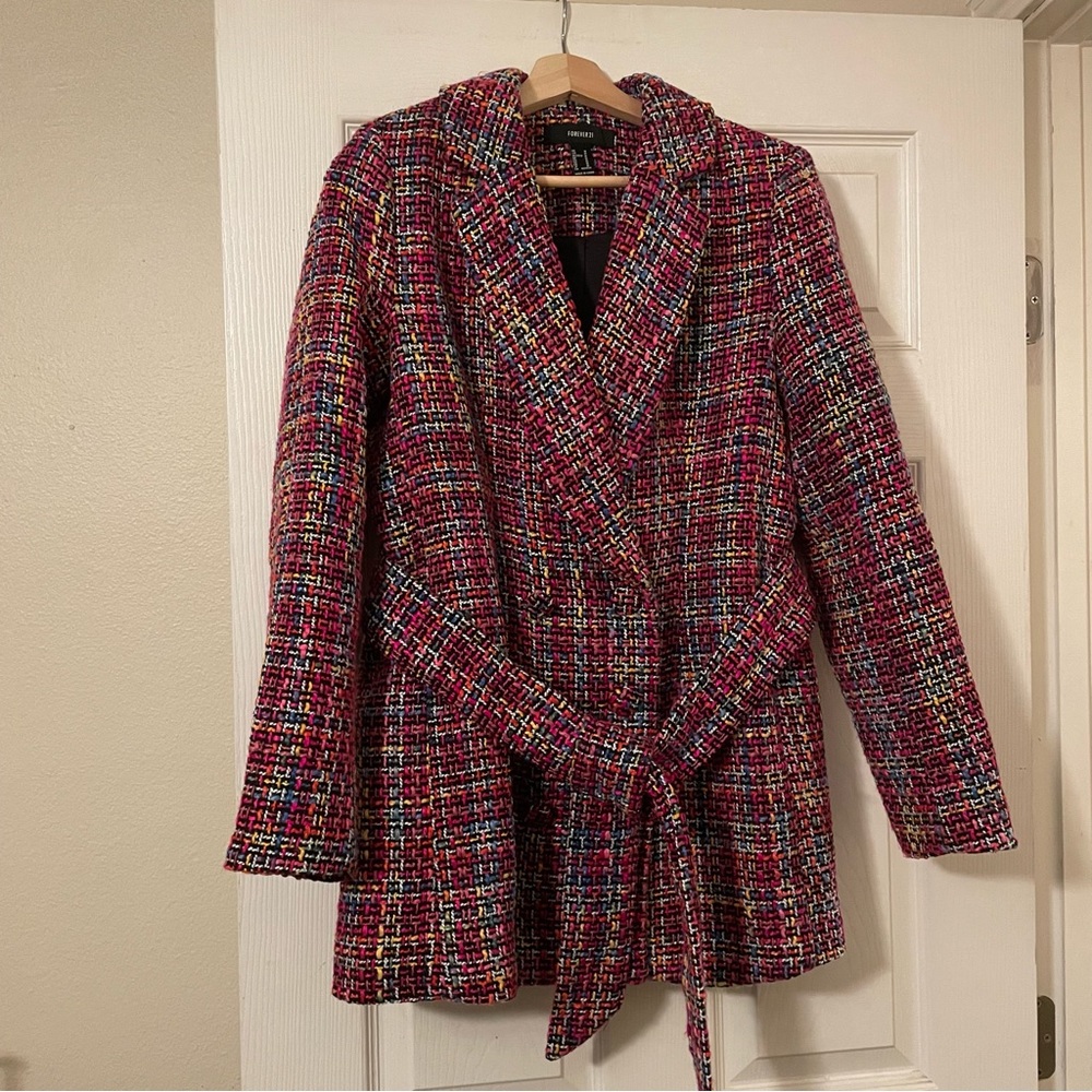 Forever 21 Multicolor Tweed Blazer